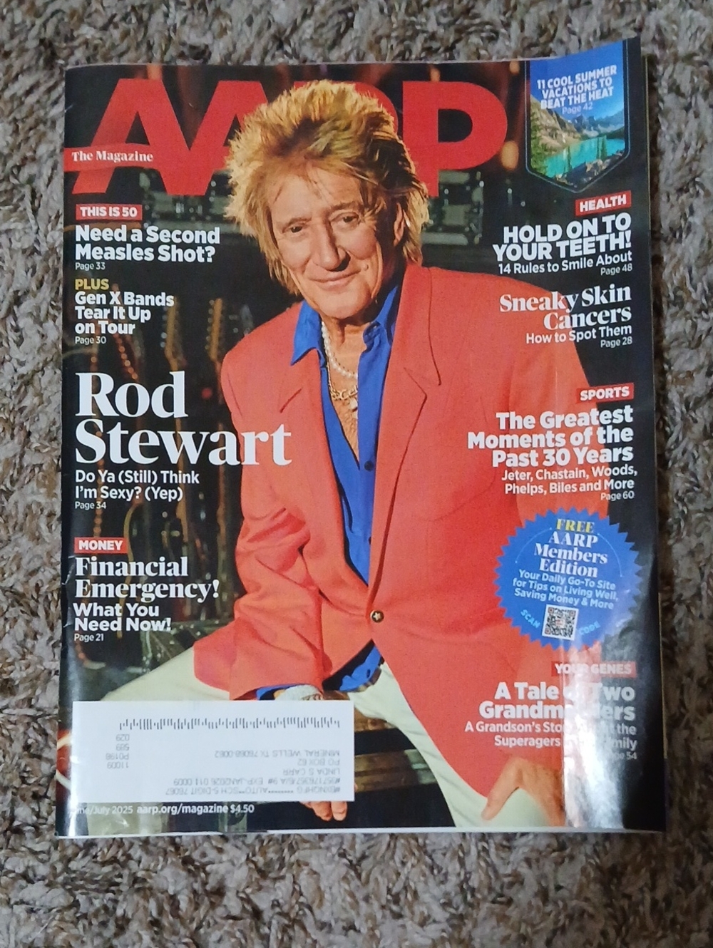AARP Magazine Featuring Rod Stewart
